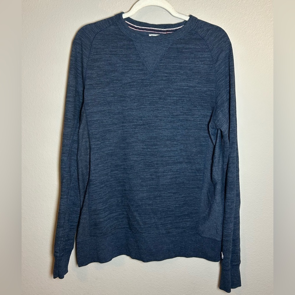Champion French Terry Pullover Crewneck Sweatshirt Mens Size S Blue Authentic